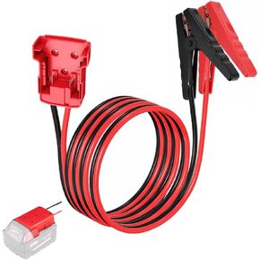 Jumper Cable Clamps for Milwaukee M18, Silicone wire 6FT 8AWG Automotive Booster Cable,18V Battery Jumper Starter for Mid-Size Cars Light Trucks Car Jump Starting Using Tool, 392 ℉(200℃)