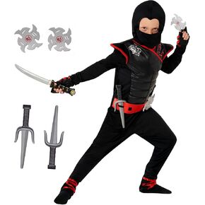 Morph Boys Ninja Costume Kids Ninja Costume Ninja Costume Kids 6-8 Ninja Costume Kids 4-6 Ninja Outfit Ninja Mask Kids
