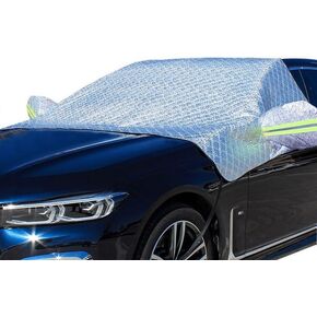 Windshield Cover for Ice and Snow, Windshield Snow Cover Protection for Snow, Ice, UV, Frost Wiper & Mirror Covers, Windproof Sunshade Cover for Cars, Sedans, and Compact SUVs
