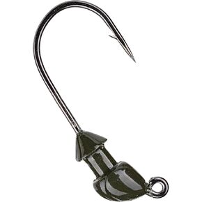 Strike King (BSSH18-46) Baby Squadron Swimbait Head Fishing Lure, 46 - Green Pumpkin, 1/8 oz, Wide Gap Black Nickel Hook