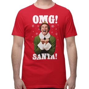 Ripple Junction Elf Movie Men’s Short Sleeve T-Shirt Christmas Buddy The Elf OMG Santa I Know Him Holiday Officially Licensed in Kuwait