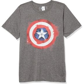 Marvel Kids' Captain America Spray Logo T-Shirt
