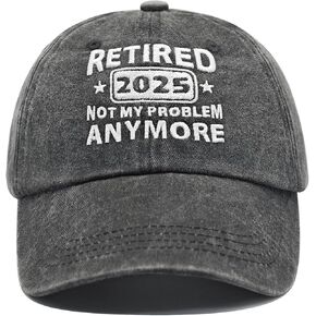 Retirement Gifts for Woman Men, Retirement Hats 2025, Cool Retired Gift - Adjustable Embroidery Baseball Cap