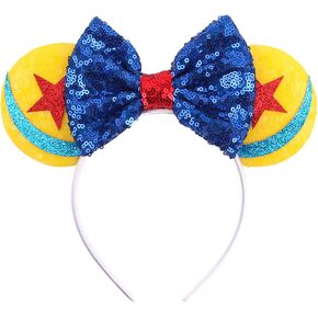 MADO Glitter Mouse Ears Headband for Women/Girls - Princess Dress Up Accessories, Party Favors, Theme Park Hair Accessory (STARS)