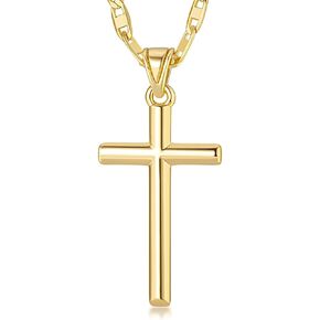 14K Gold Cross Necklaces for Women Cross Chain Necklace Cross Necklace for Women Hypoallergenic Gold Necklaces for Womens Gold Cross Pendant Faith Jewelry
