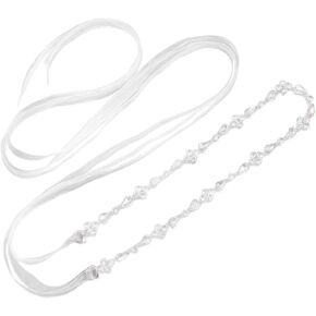 Thin Bridal Belt Bridesmaid Sash Crystal Wedding Belt with Rhinestones Pearls for Women Dress Accessories