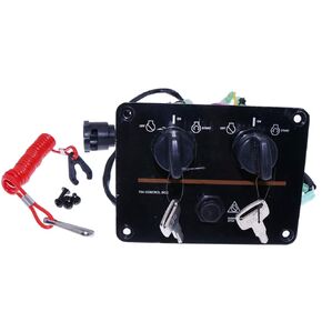 YIXIN Outboard Dual Engine Key Switch Panel Twin Switch 6K1-82570-08-00 6k1-82570-13-00 Compatible with Yamaha Outboard Engine