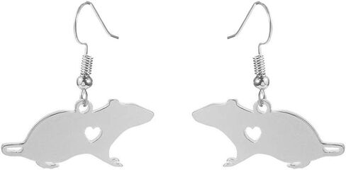 NOUMANDA Fashion Cute Mouse Engraved Heart Pendant Necklace Simple Animal Copper Jewelry in Saudi Arabia