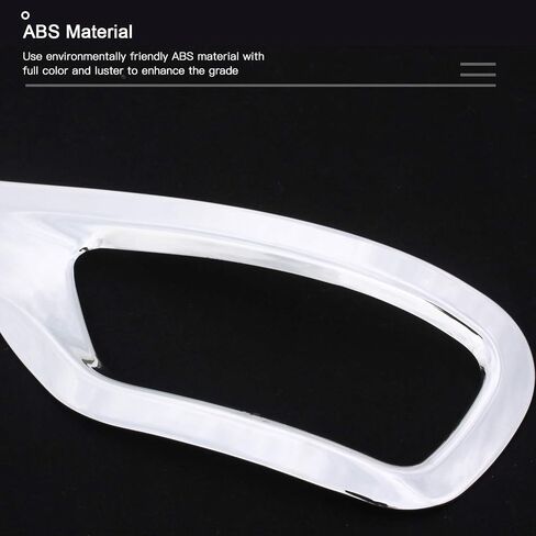 CheroCar Rear Tail Foglights Lamp Frame Bezel Fog Lights Cover for Jeep Grand Cherokee 2011-2020, ABS Exterior Accessories, Chrome, 2 Pack in Saudi Arabia