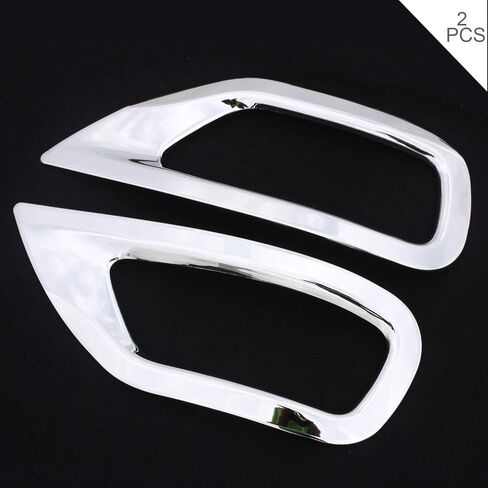 CheroCar Rear Tail Foglights Lamp Frame Bezel Fog Lights Cover for Jeep Grand Cherokee 2011-2020, ABS Exterior Accessories, Chrome, 2 Pack in Saudi Arabia
