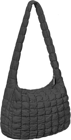 PACKISM Puffer Crossbody Bags for Women - Large Carryall Puffy Quilted Tote Bag Lightweight Bubble Soft Shoulder Purse in Saudi Arabia