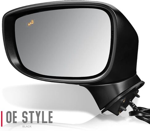 DNA Motoring OEM-MR-MA1320200 Left Driver Heated Powered Side Mirror w/Turn Signal Blind Spot Detection Compatible with 17-18 Mazda CX-5 in Saudi Arabia