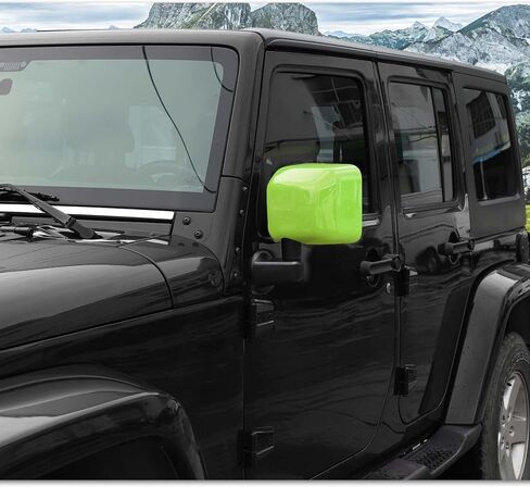 Side Mirror Covers,Rearview Mirrors Trim Decoration Kit 2Pcs for Jeep Wrangler 2007-2018 JK JKU(Red) in Kuwait