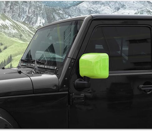 Side Mirror Covers,Rearview Mirrors Trim Decoration Kit 2Pcs for Jeep Wrangler 2007-2018 JK JKU(Red) in Kuwait