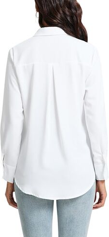 jonivey Womens Stretch Button Down Shirt Long Sleeve Wrinkle-Free Lightweight Smooth Loose Casual Office Work Shirts in Saudi Arabia