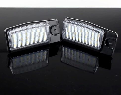 مجموعة غطاء مصباح لوحة ترخيص LED كاملة متوافقة مع إنفينيتي EX25 EX35 EX37 QX50 FX35 FX37 FX50 QX70 لنيسان X-Trail(T32) مصدر إضاءة خلفي تلقائي مورانو أبيض in Kuwait