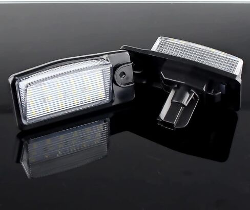 مجموعة غطاء مصباح لوحة ترخيص LED كاملة متوافقة مع إنفينيتي EX25 EX35 EX37 QX50 FX35 FX37 FX50 QX70 لنيسان X-Trail(T32) مصدر إضاءة خلفي تلقائي مورانو أبيض in Kuwait