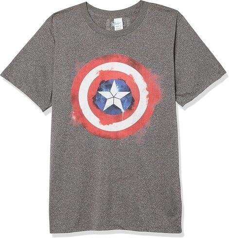 Marvel Kids' Captain America Spray Logo T-Shirt in Kuwait