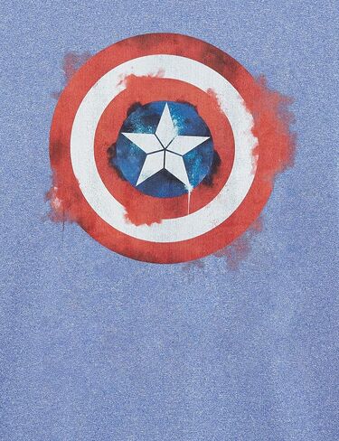 Marvel Kids' Captain America Spray Logo T-Shirt in Kuwait