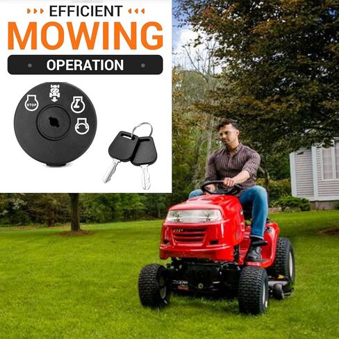 193350 532193350 Lawn Mower Ignition Switch 4 Position with Key 7 terminals Compatible with Husq AYP Craftsman Poulan Sears Lawn Mower Rider Replaces 6900-49P1 33457 21546319 448017800 in Saudi Arabia