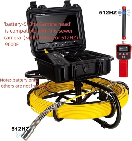 بطارية كاميرا الصرف الصحي 12 فولت 4500 مللي أمبير في الساعة، ملحق بديل لمنظار الصرف الصحي لـ 9600 SP09 WP90، بطارية قابلة لإعادة الشحن لكاميرا فحص الأنابيب (رأس الكاميرا 17/23 مم) in Kuwait