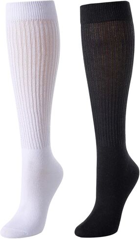 Zmart Slouchy Socks for Women - Scrunch Socks Slouch Socks 80S 90S 2 Pairs Neon Knee Tube Socks in Kuwait