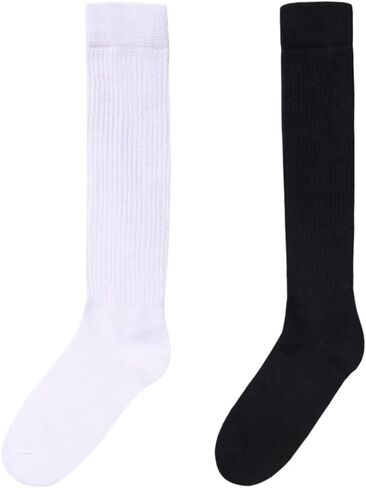 Zmart Slouchy Socks for Women - Scrunch Socks Slouch Socks 80S 90S 2 Pairs Neon Knee Tube Socks in Kuwait