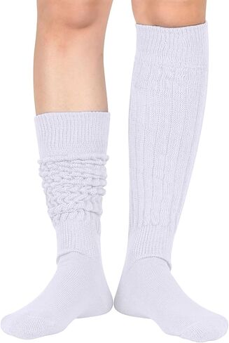 Zmart Slouchy Socks for Women - Scrunch Socks Slouch Socks 80S 90S 2 Pairs Neon Knee Tube Socks in Kuwait