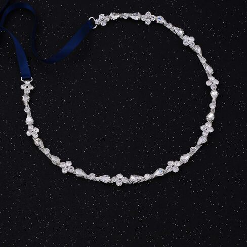 Thin Bridal Belt Bridesmaid Sash Crystal Wedding Belt with Rhinestones Pearls for Women Dress Accessories in Kuwait