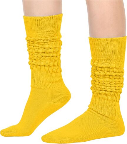 Zmart Slouchy Socks for Women - Scrunch Socks Slouch Socks 80S 90S 2 Pairs Neon Knee Tube Socks in Kuwait