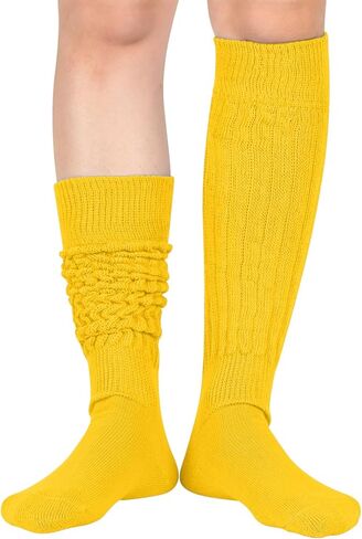 Zmart Slouchy Socks for Women - Scrunch Socks Slouch Socks 80S 90S 2 Pairs Neon Knee Tube Socks in Kuwait