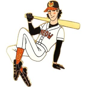 Pinsanity Baseball Pin Up Boy Enamel Lapel Pin