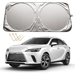 XHRING Windshield Sun Shade for Lexus RX RX350 RX 350 450 450H 450HL GX 460 470 RX450 RX450H GX460 GX470 RX350H LX Series Accessories, Car Front Window Sunshade Sun Visor Shield for Lexus