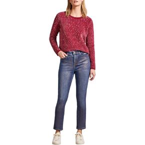 Tribal Women's Sophia Curvy Ankle Pants with Rose Gold Foiling