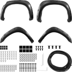 KAX 4 PCS Fender Flare Kit Including Hardware,Compatible with Toyota 2007-2013 Tundra Wheel Fender Flares