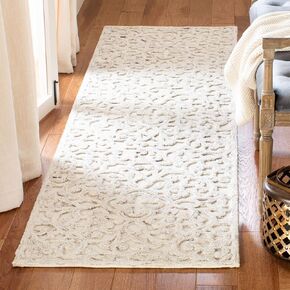 SAFAVIEH Trace Collection Runner Rug - 2'3" x 10', Camel & Ivory, Handmade Wool, Ideal for High Traffic Areas in Living Room, Bedroom (TRC103E)