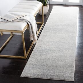 SAFAVIEH Evoke Collection 2'2" x 13' Ivory/Sage EVK272B Modern Abstract Non-Shedding Entryway Foyer Living Room Kitchen Runner Rug