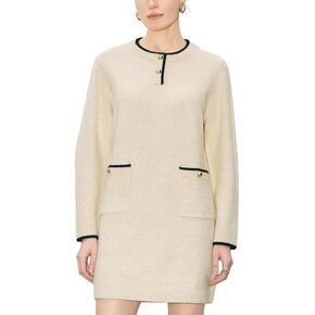 Fall Oversized Sweater Dresses for Women 2024 Long Sleeve Knit Casual Crew Neck Loose Mini Pullover Tops