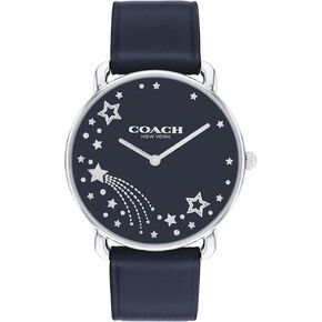 COACH Elliot Women's Quartz Watch, 2H Movement, Leather Strap - Water-Resistant to 3ATM - Modern Minimalist - Gift for Her, 36mm