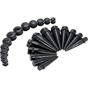Qmcandy 24pcs Big Gauge Taper Kit Ear Stretching 00G-20mm Large Acrylic Tunnel Plug Set