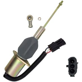DELEYAPARS RE53507 12V Electric Fuel Shut Off Run Solenoid RE53507 for John Deere 4555 4560 4755 4760 4955 4960 8560 8760 8960 9965 9970
