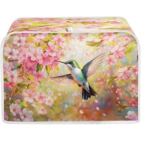 Toaster Cover 2 Slice Bread Toaster Oven Dustproof Cover, Waterproof Kitchen Small Appliance Cover Home Kitchen Accessories Decor, Birds Floral Print