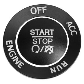 RUIAN Engine Start Stop Cover Trim Aluminum One Click Push Start Button Sticker Decor for 2015-2021 Dodge Challenger Dodge RAM 1500 Dodge Charger (Black A)