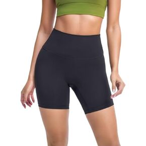 Yoga Shorts with Tummy Control No Front Seam High Waist Booty Athletic Workout Gym Biker Running Shorts for Women
