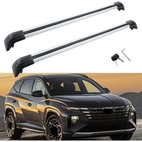 MotorFansClub Roof Rack Cross Bars Fit for Hyundai Tucson SE SEL N Line Limited NX4 2022 2023 2024 Cargo Luggage Rack Baggage Luggage Rail Bars Aluminum