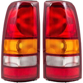 Tail Lights Assembly Replacement for1999-2002 Chevy Silverado 1500 2500 GMC Sierra 1500 2500 Taillights Rear Lamp without Bulb, OE Factory Style