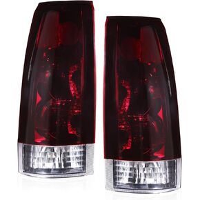 Boine Tail Light Compatible With 1988-1999 Chevy GMC Silverado Sierra C/K 1500 2500 3500 Suburban Tahoe Blazer Yukon Cadillac Escalade Driver and Passenger Side (Red)
