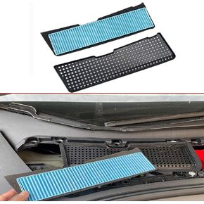 Air Intake Filter + Air Intake Grille Cover for Tesla Model 3 2021 2022 2023 2024 2025, 2pcs