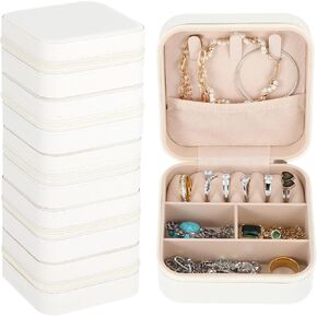 6 PcsTravel Jewelry Case, Bridesmaid Gifts Box Portable Jewelry Travel Organizer Small Jewelry Box Mini Storage Organizer Box for Women Girls Bridesmaid Proposal Gifts