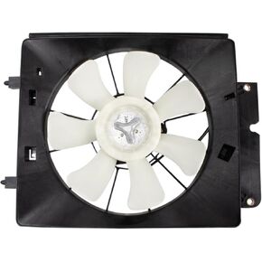 TRQ A/C Condenser Cooling Fan Assembly Compatible with 2002-2006 Honda CR-V 2003-2006 Element HO3113116